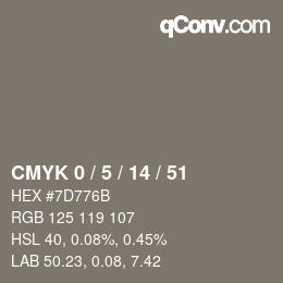 Color code: CMYK 0 / 5 / 14 / 51 | qconv.com