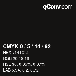 Color code: CMYK 0 / 5 / 14 / 92 | qconv.com