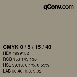 颜色代码: CMYK 0 / 5 / 15 / 40 | qconv.com