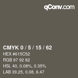 Color code: CMYK 0 / 5 / 15 / 62 | qconv.com