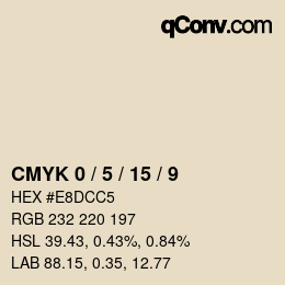 Color code: CMYK 0 / 5 / 15 / 9 | qconv.com