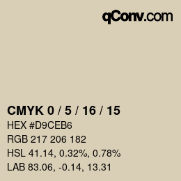 Color code: CMYK 0 / 5 / 16 / 15 | qconv.com