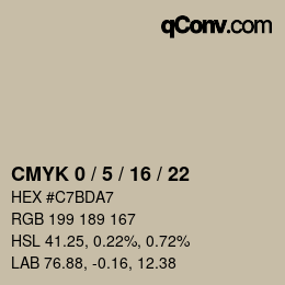 Color code: CMYK 0 / 5 / 16 / 22 | qconv.com
