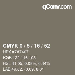 Color code: CMYK 0 / 5 / 16 / 52 | qconv.com