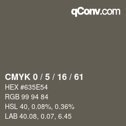 Color code: CMYK 0 / 5 / 16 / 61 | qconv.com