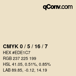 Color code: CMYK 0 / 5 / 16 / 7 | qconv.com