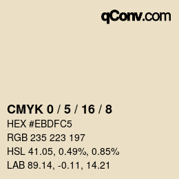 Color code: CMYK 0 / 5 / 16 / 8 | qconv.com