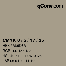 颜色代码: CMYK 0 / 5 / 17 / 35 | qconv.com