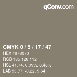 Color code: CMYK 0 / 5 / 17 / 47 | qconv.com