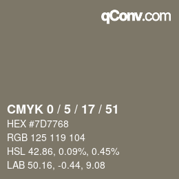 Color code: CMYK 0 / 5 / 17 / 51 | qconv.com