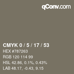 Color code: CMYK 0 / 5 / 17 / 53 | qconv.com