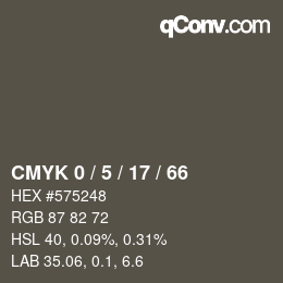 Color code: CMYK 0 / 5 / 17 / 66 | qconv.com