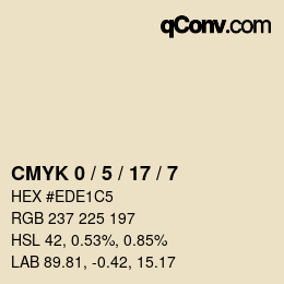 Color code: CMYK 0 / 5 / 17 / 7 | qconv.com