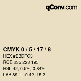 Color code: CMYK 0 / 5 / 17 / 8 | qconv.com