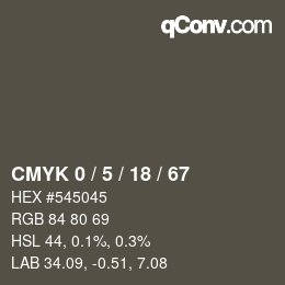 Color code: CMYK 0 / 5 / 18 / 67 | qconv.com