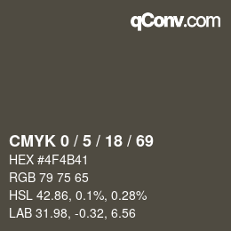 Color code: CMYK 0 / 5 / 18 / 69 | qconv.com