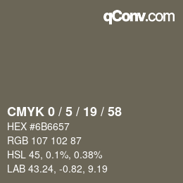 Color code: CMYK 0 / 5 / 19 / 58 | qconv.com