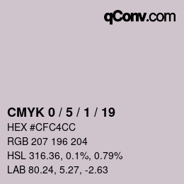 Color code: CMYK 0 / 5 / 1 / 19 | qconv.com