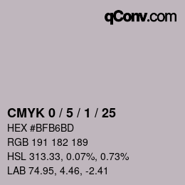 Color code: CMYK 0 / 5 / 1 / 25 | qconv.com