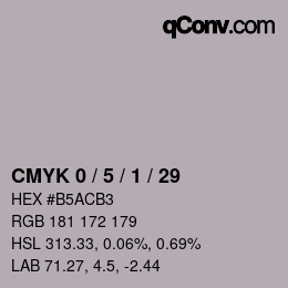 Color code: CMYK 0 / 5 / 1 / 29 | qconv.com