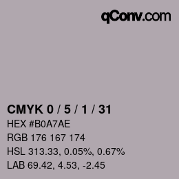 Color code: CMYK 0 / 5 / 1 / 31 | qconv.com