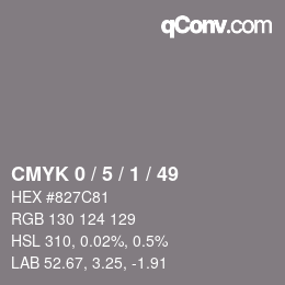 Color code: CMYK 0 / 5 / 1 / 49 | qconv.com