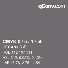 Color code: CMYK 0 / 5 / 1 / 56 | qconv.com