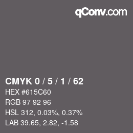 Color code: CMYK 0 / 5 / 1 / 62 | qconv.com