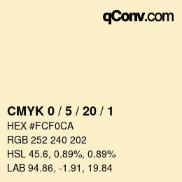 Color code: CMYK 0 / 5 / 20 / 1 | qconv.com