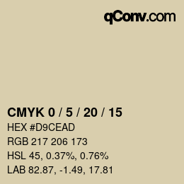 Color code: CMYK 0 / 5 / 20 / 15 | qconv.com