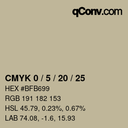 Color code: CMYK 0 / 5 / 20 / 25 | qconv.com