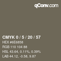 Color code: CMYK 0 / 5 / 20 / 57 | qconv.com