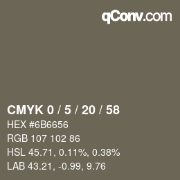 颜色代码: CMYK 0 / 5 / 20 / 58 | qconv.com