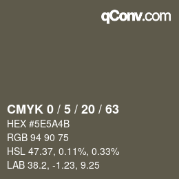 Color code: CMYK 0 / 5 / 20 / 63 | qconv.com