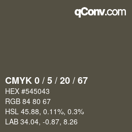 Color code: CMYK 0 / 5 / 20 / 67 | qconv.com