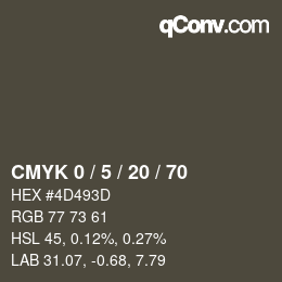 Color code: CMYK 0 / 5 / 20 / 70 | qconv.com