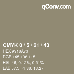 Color code: CMYK 0 / 5 / 21 / 43 | qconv.com