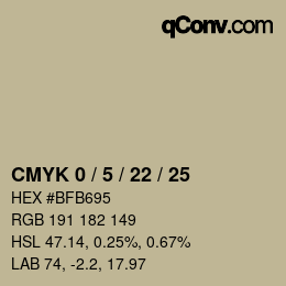 Color code: CMYK 0 / 5 / 22 / 25 | qconv.com