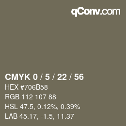 Color code: CMYK 0 / 5 / 22 / 56 | qconv.com