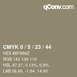 Código de color: CMYK 0 / 5 / 23 / 44 | qconv.com