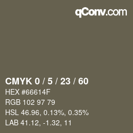 颜色代码: CMYK 0 / 5 / 23 / 60 | qconv.com