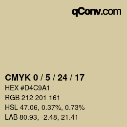 カラーコード: CMYK 0 / 5 / 24 / 17 | qconv.com