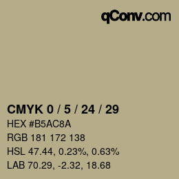 Color code: CMYK 0 / 5 / 24 / 29 | qconv.com