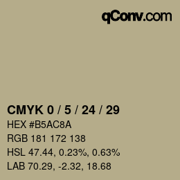 Color code: CMYK 0 / 5 / 24 / 29 | qconv.com