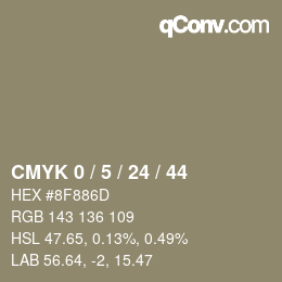 Color code: CMYK 0 / 5 / 24 / 44 | qconv.com