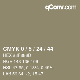 Color code: CMYK 0 / 5 / 24 / 44 | qconv.com