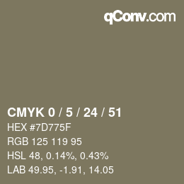 Color code: CMYK 0 / 5 / 24 / 51 | qconv.com