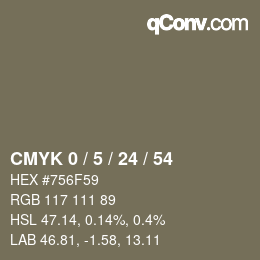 Color code: CMYK 0 / 5 / 24 / 54 | qconv.com