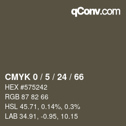 颜色代码: CMYK 0 / 5 / 24 / 66 | qconv.com