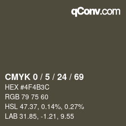 Color code: CMYK 0 / 5 / 24 / 69 | qconv.com